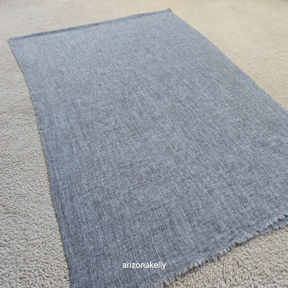 NWOT Cashmere Scarf Woven Heather Grey - Picture 8 of 10